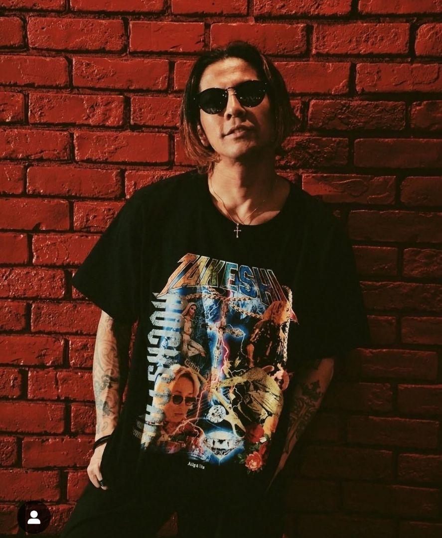 ALLY＆DIA Takeshi rockstar Tシャツ ブラックＬサイズ