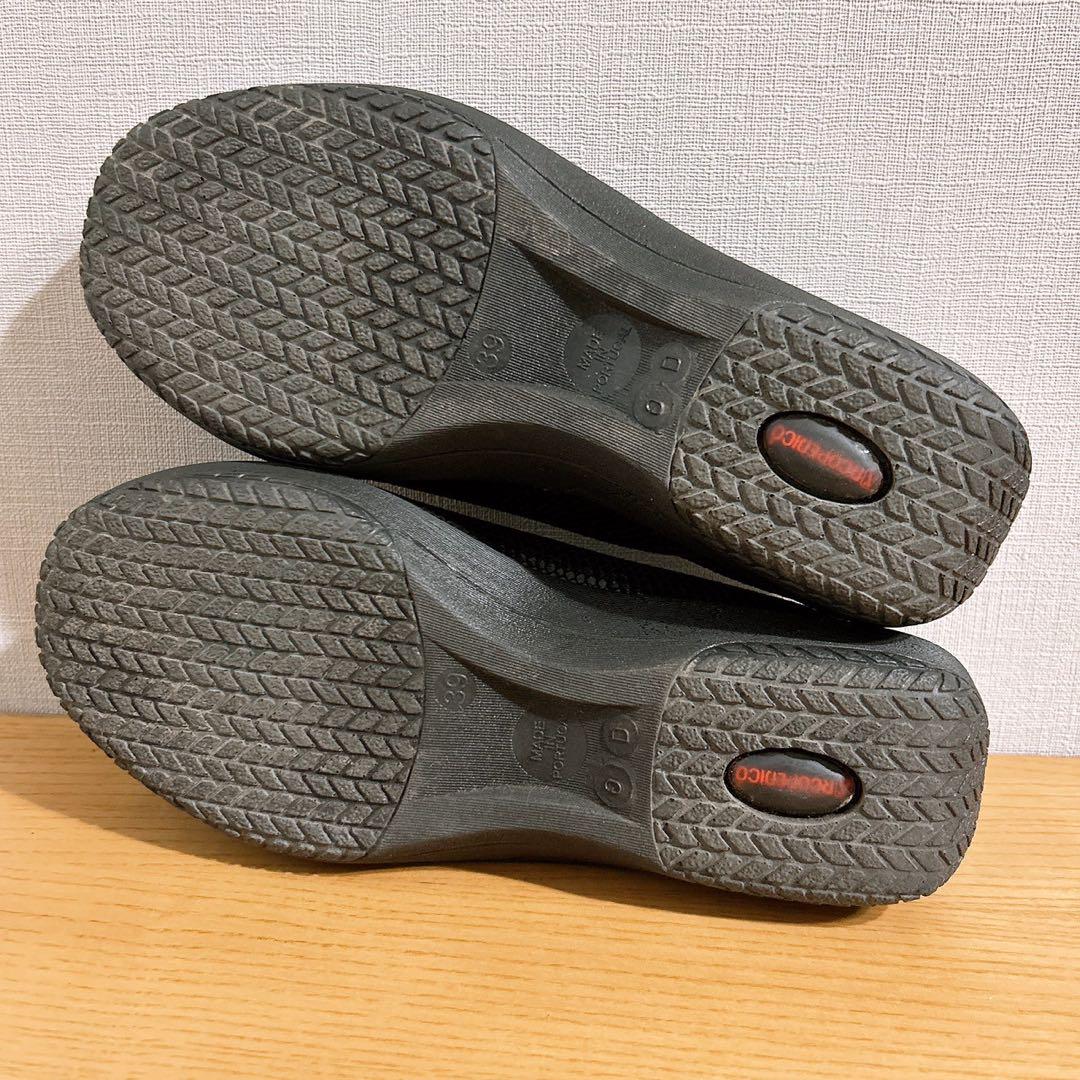 未使用級☆ARCOPEDICOフラットパンプス ストラップ 超軽量 25cm