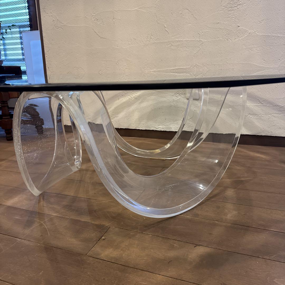 Lucite Ribbon Coffee Table ビンテージ