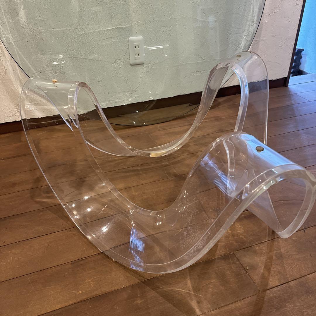 Lucite Ribbon Coffee Table ビンテージ