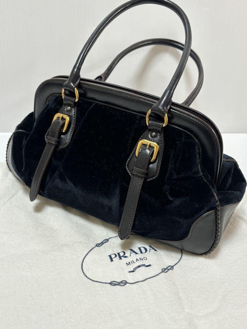 PRADAプラダ　ベルベットジャガード　ハンドバッグ