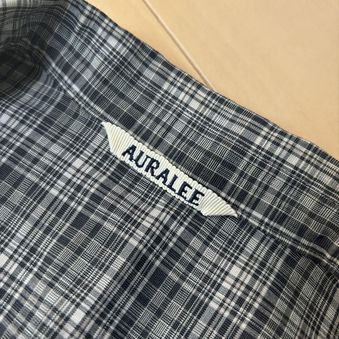 auralee チェックシャツ メンズ