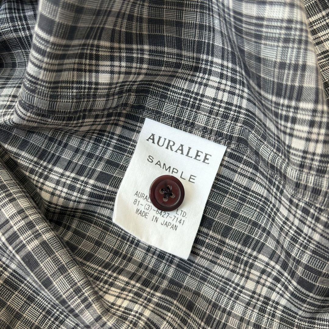 auralee チェックシャツ メンズ