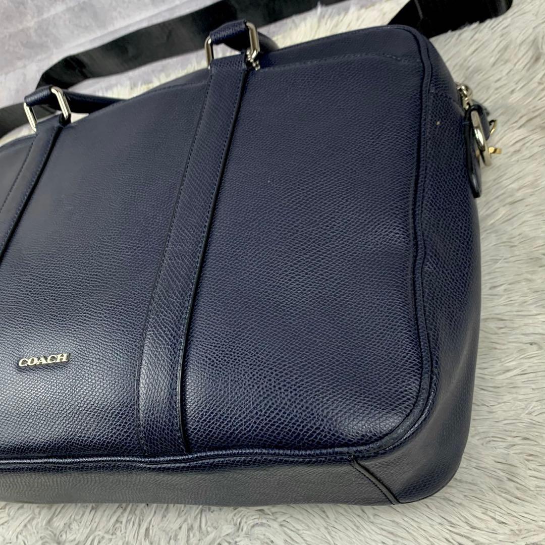 A4 美品 コーチ レザー 2way ビジネスバッグ メトロポリタン ネイビー A4 美品 コーチ レザー 2way ビジネスバッグ メトロポリタン ネイビー
