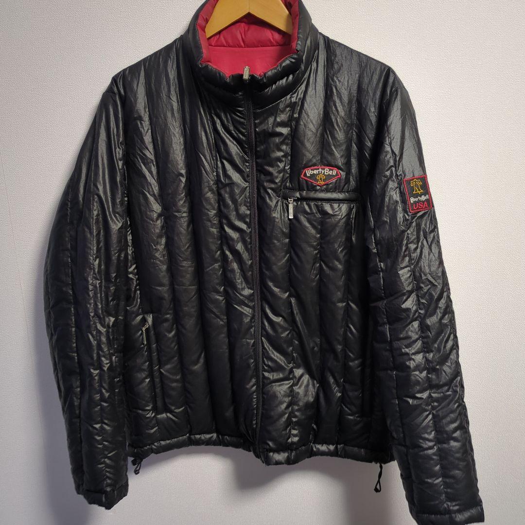 Liberty Bell ダウンジャケット リバーシブル　刺繍ロゴ　ワッペン　Ｌ mdprevattcaulkingandwaterproofing.com