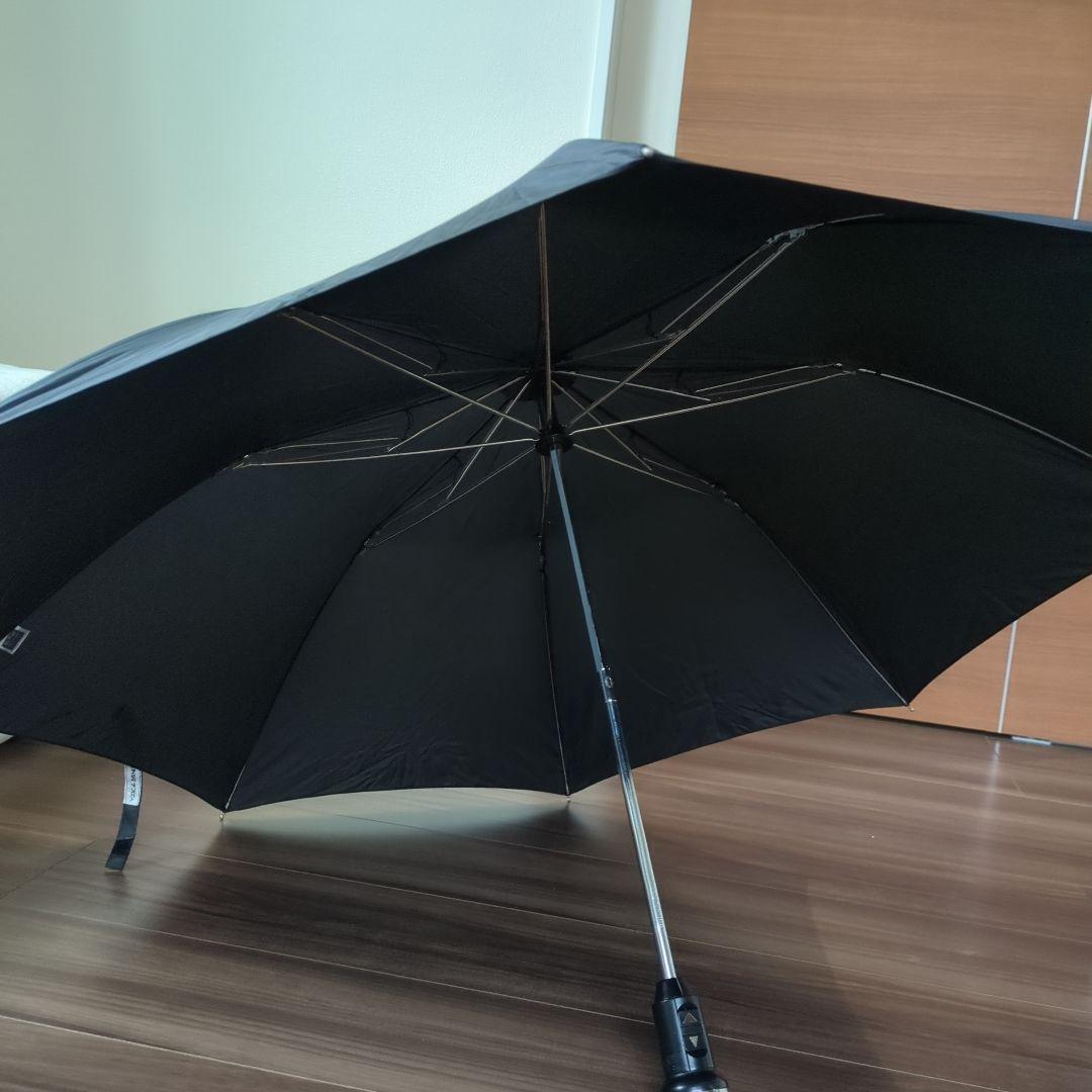 黒い折りたたみ傘 中型 レトロ ヴィンテージ ブラック
