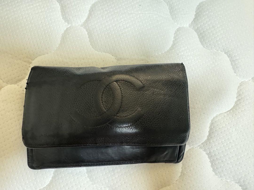 シャネル CHANEL キャビアスキン 長財布 正規品
