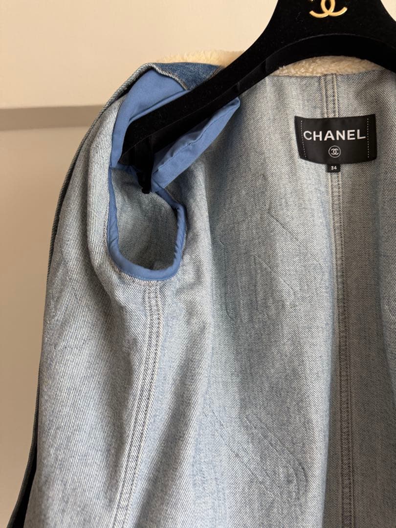 シャネル ジャケット コート ブルーデニム アウター ココマーク