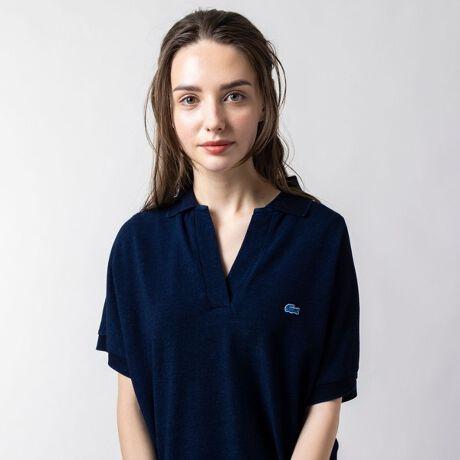 LACOSTE ラコステ インディゴ スキッパー ネック ポロシャツ