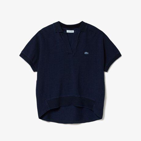 LACOSTE ラコステ インディゴ スキッパー ネック ポロシャツ