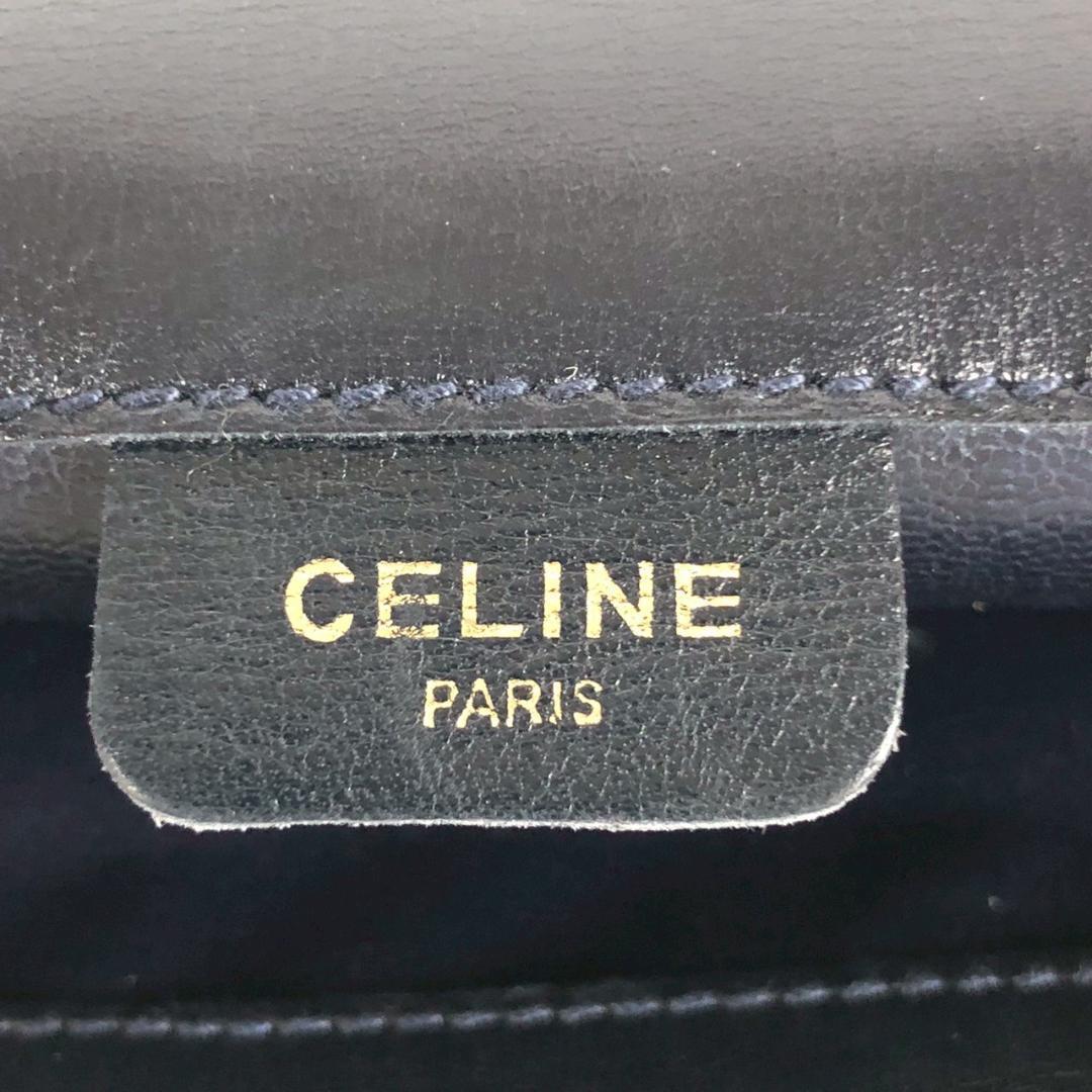 CELINE セリーヌ レザー ショルダーバッグ ネイビー レディース ブランド