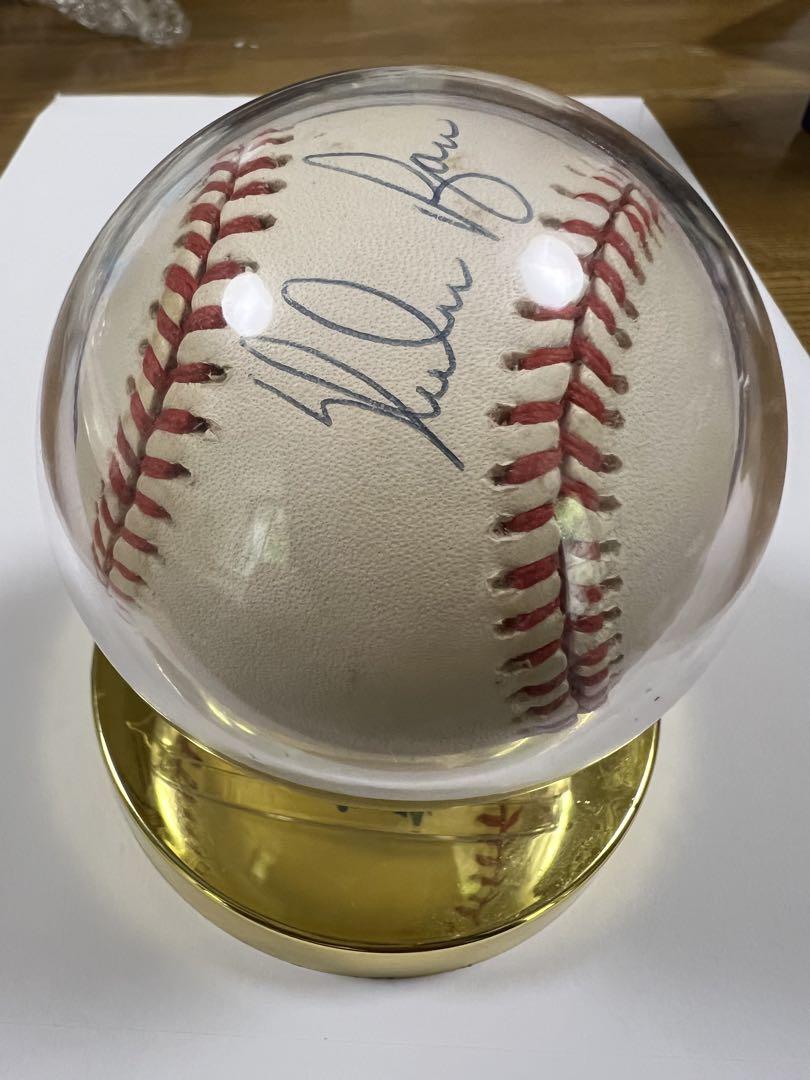 MLBレジェンド投手ノーラン・ライアン サイン入ボール　透明ケース・真贋保証書付