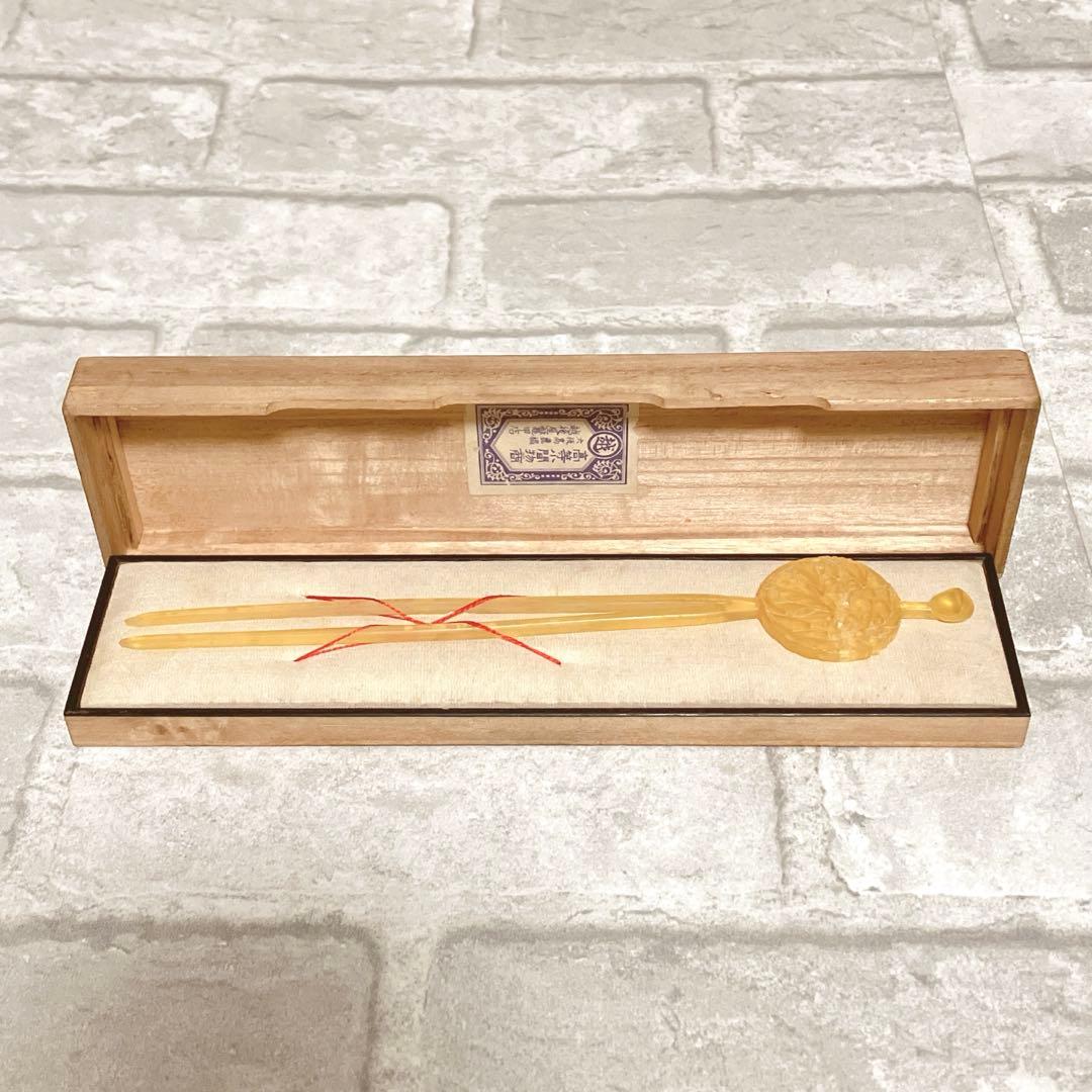 越後屋鼈甲店 大阪高麗橋 鼈甲 白甲 透かし 簪 かんざし 和装小物