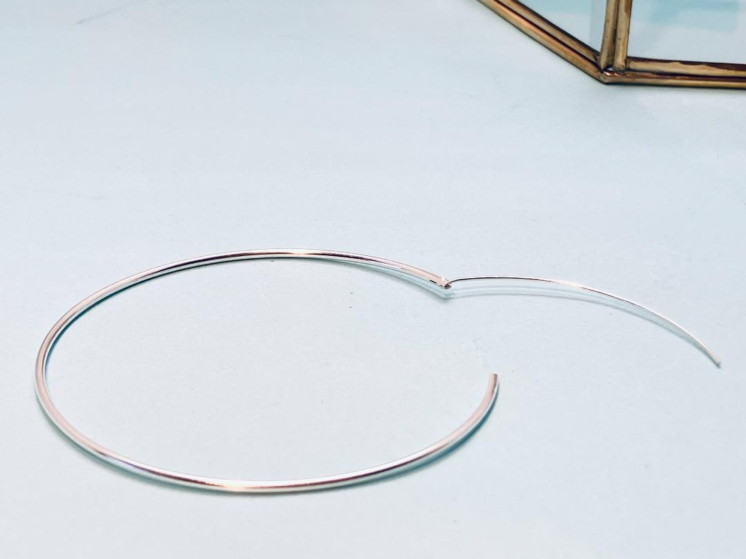 新入荷！！【銀製品925】フープシルバーピアス１．５ｍｍ×６０ｍｍ