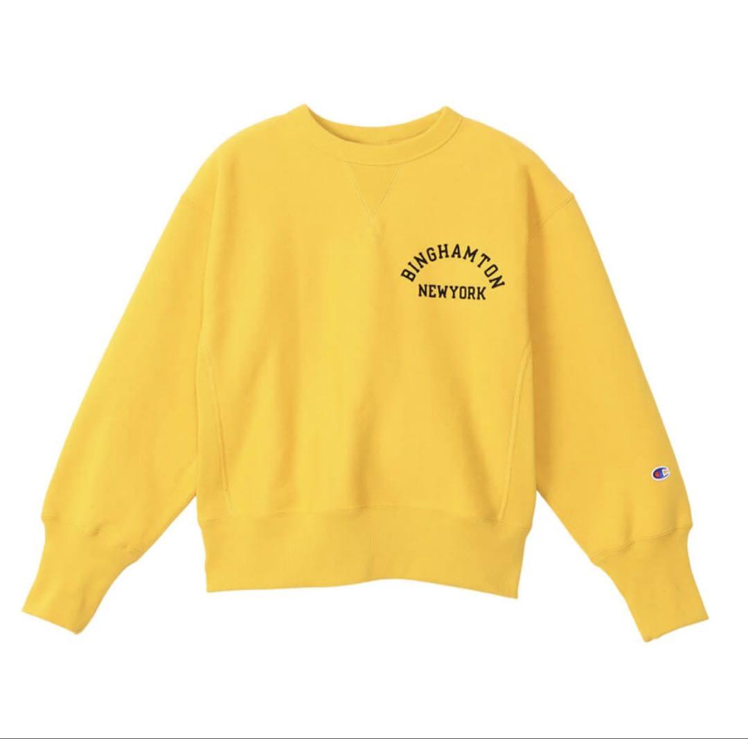 【Champion 】クルーネックスウェット トレーナー ロゴワッペン 裏起毛