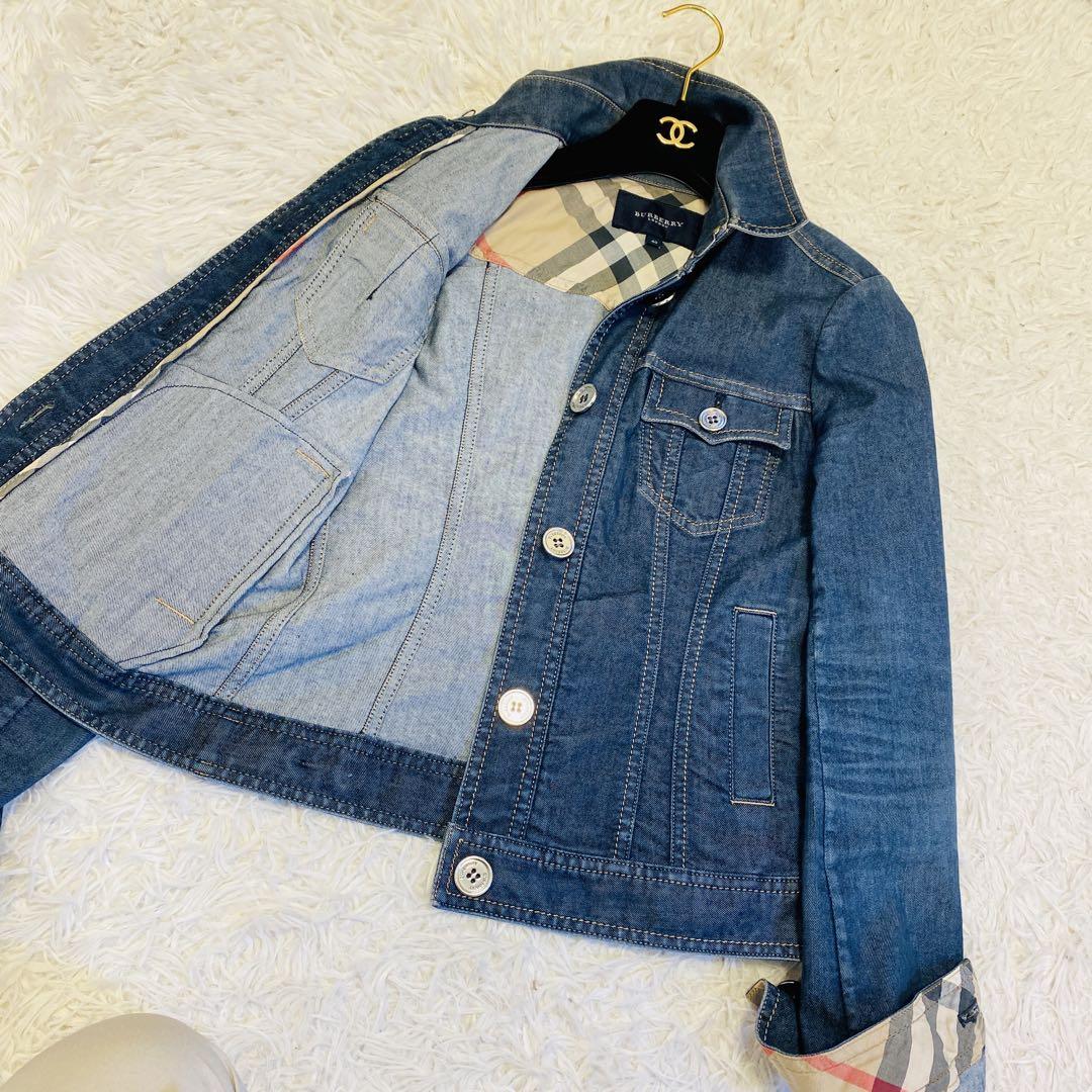 美品/Lサイズ】BURBERRY LONDON デニムジャケット ノバチェック