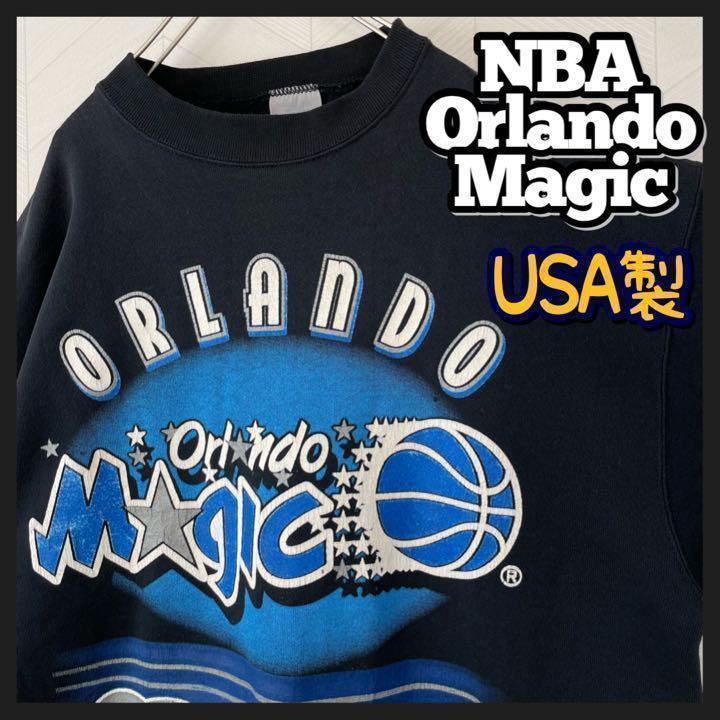 激レア USA製 2002年 NBA オーランド マジック トレーナー デカロゴ