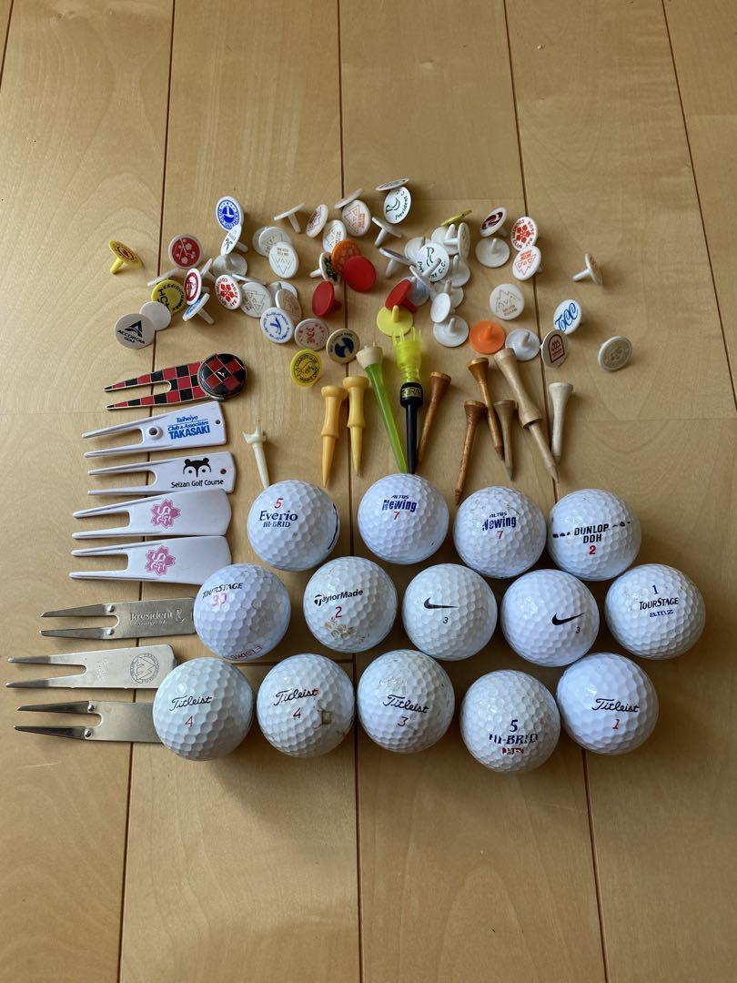 【メーカー直売】の商品をすべて ゴルフボールとアクセサリーセット メルカリ - ゴルフバッグ・キャディバッグ