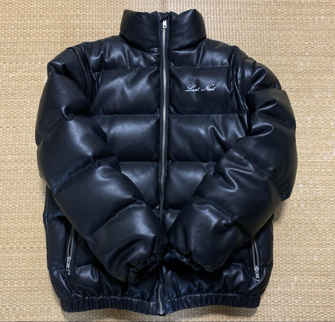 ジャケット・アウター LAST NEST leather down jacket breath M