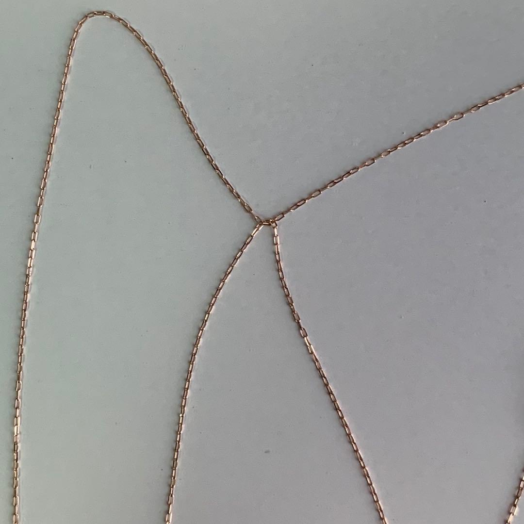 4℃ K10 ダイヤモンド オープンハートネックレス ピンクゴールド 4℃ K10 ダイヤモンド オープンハートネックレス ピンクゴールド