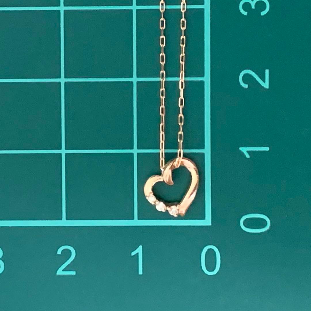 4℃ K10 ダイヤモンド オープンハートネックレス ピンクゴールド 4℃ K10 ダイヤモンド オープンハートネックレス ピンクゴールド