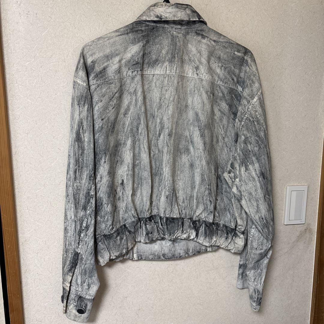 り*か様 ISSEY MIYAKE クロップドジャケット グレー・ホワイト