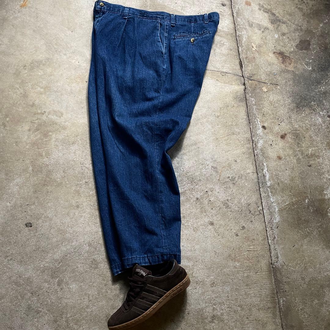 B品セール 90s USA TIMBER CREEK ツータックバギーデニム 38 - デニム