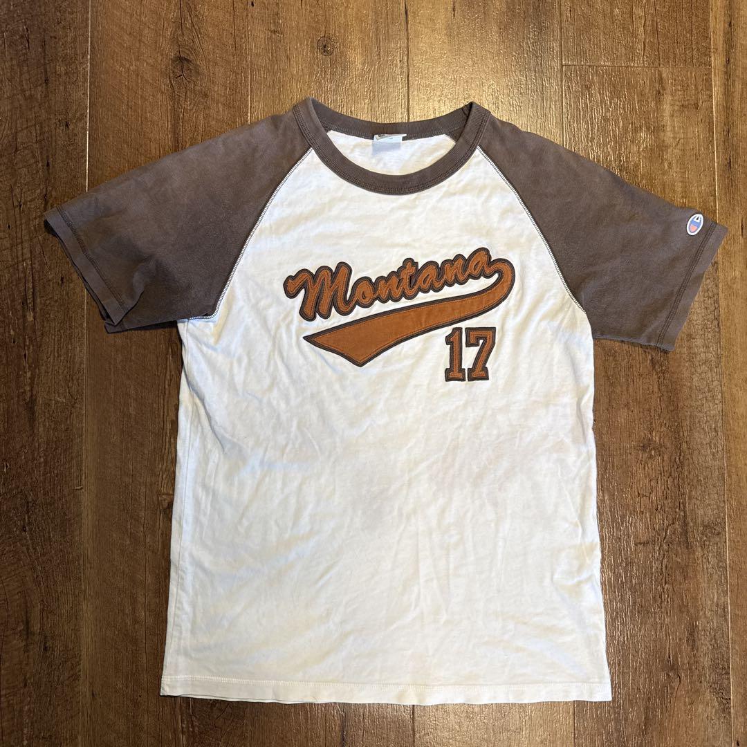50s champion white men\'s 半袖ラグランTシャツランタグM