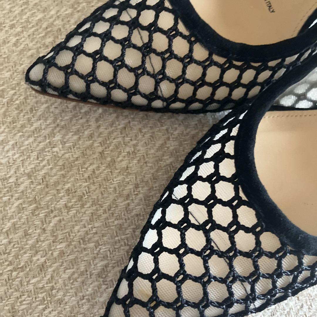 FABIO RUSCONI メッシュスリングバックパンプス　38