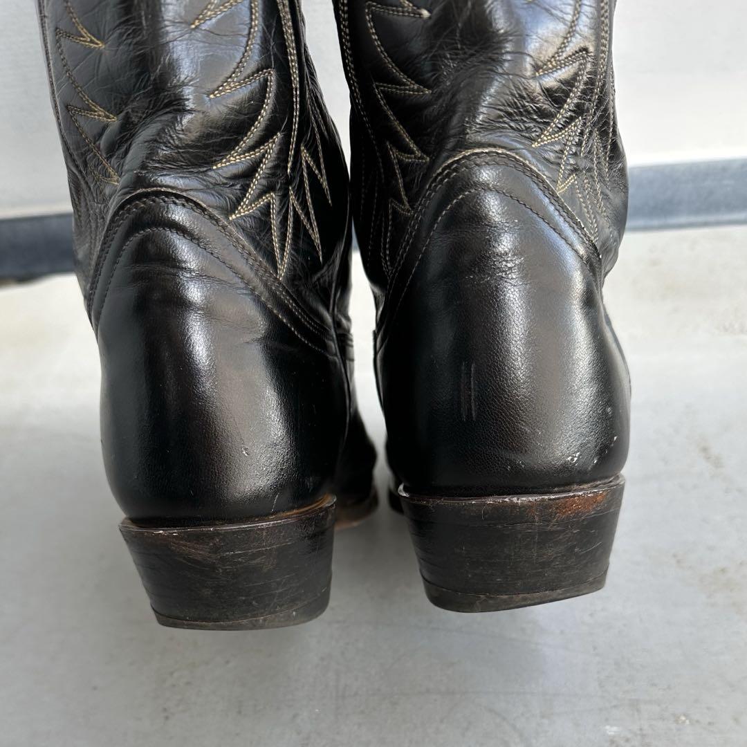 70s トニーラマ Tony Lama ウエスタンブーツ 25cm 7位 黒タグ