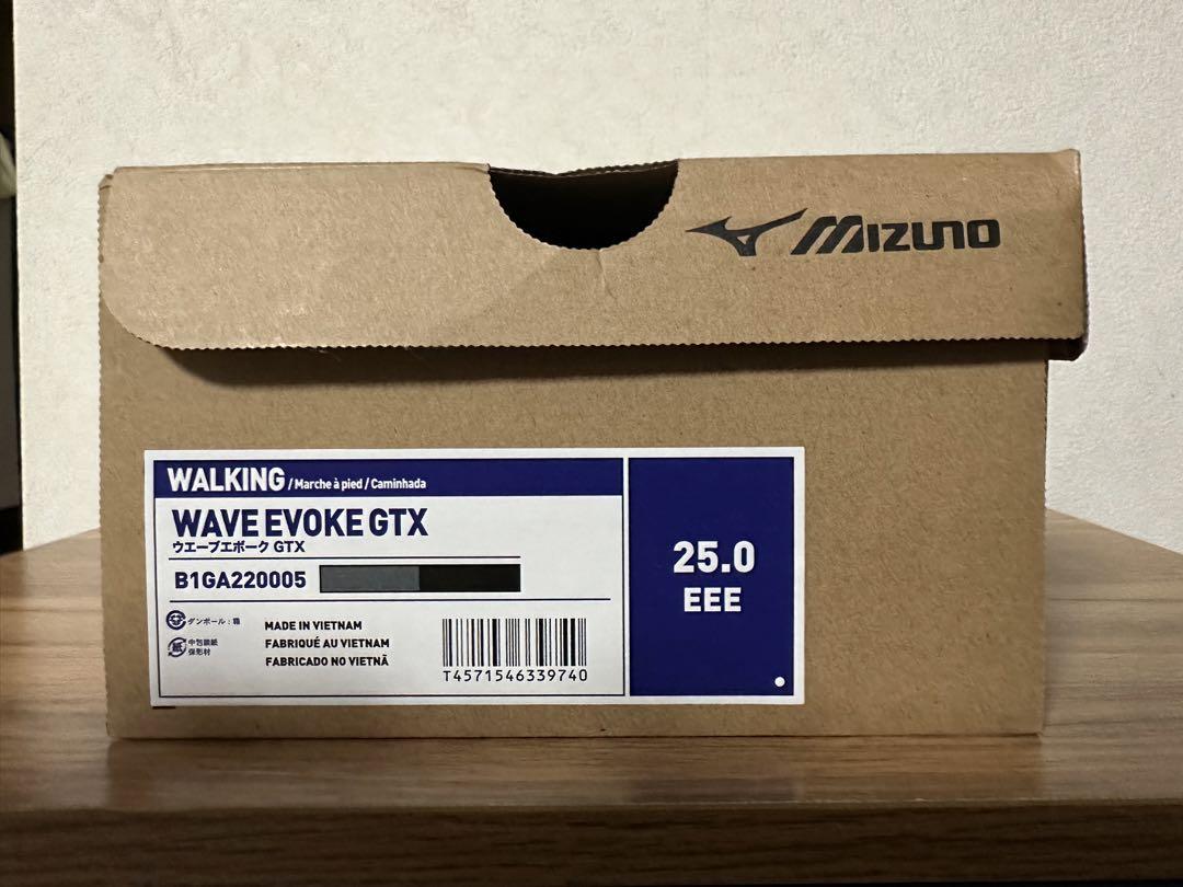 新品未使用 MIZUNO WAVE EVOKE GTX 25.0 ダークグレー 新品未使用 MIZUNO WAVE EVOKE GTX 25.0 ダークグレー