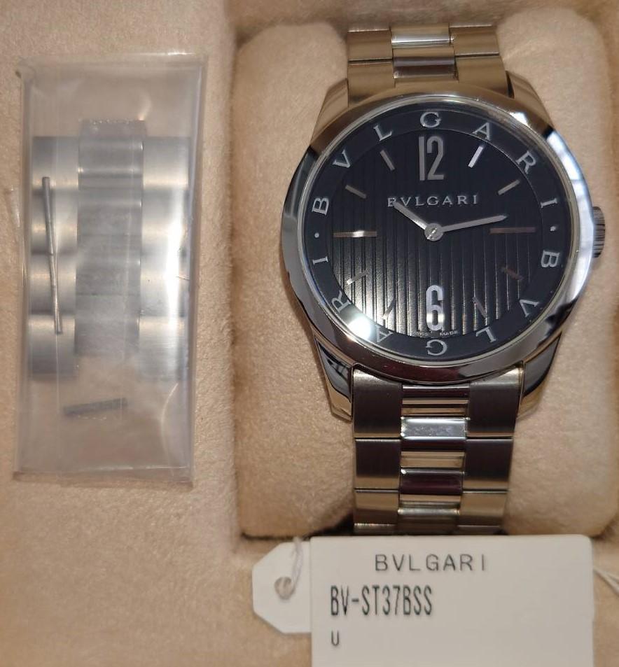 ブルガリ BVLGARI ST37S ソロテンポ 腕時計 ベルトコマ 完品 美品 画像2