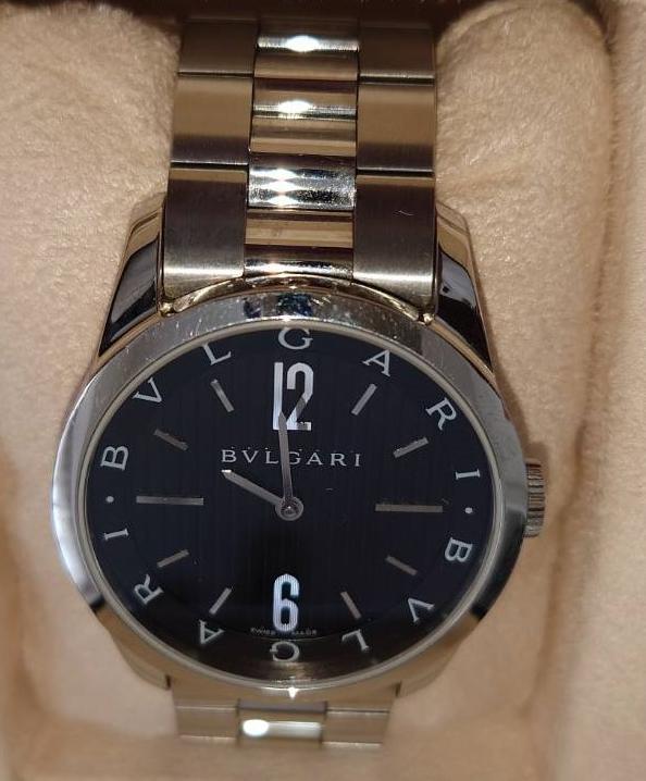 ブルガリ BVLGARI ST37S ソロテンポ 腕時計 ベルトコマ 完品 美品 画像3