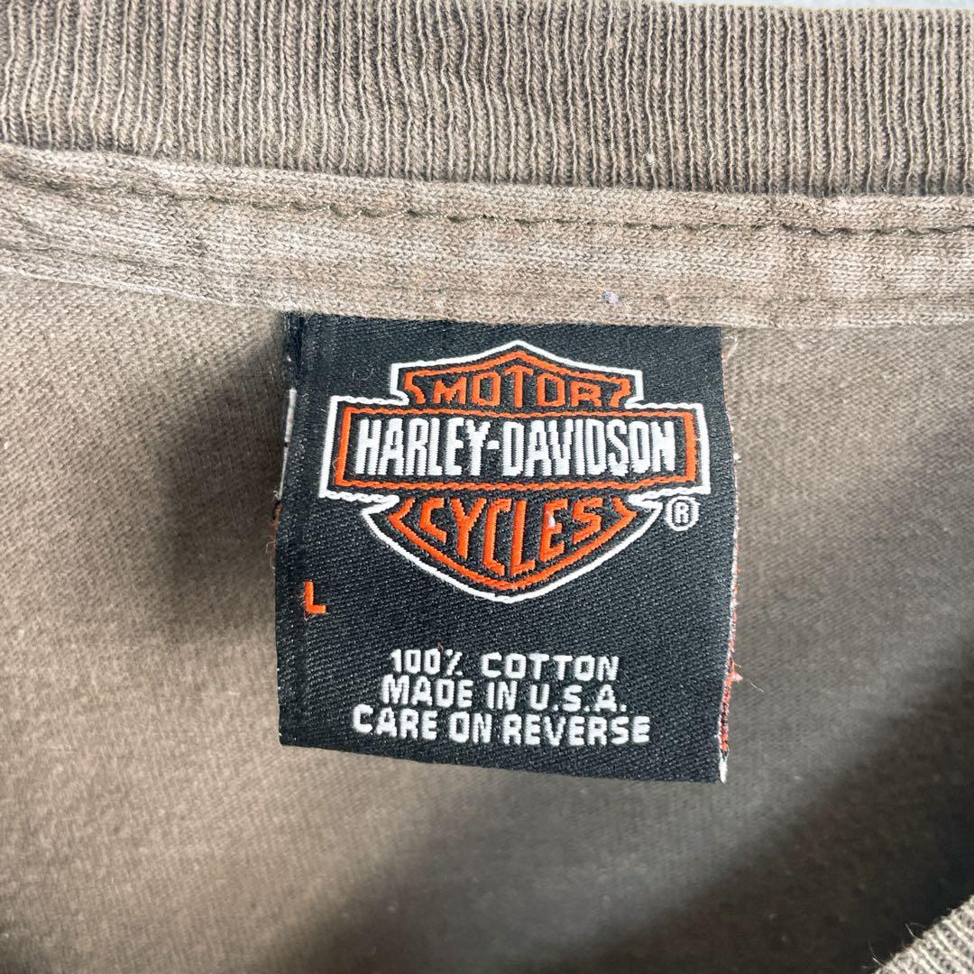 ハーレーダビッドソン☘L☘ベスト☘シングルスティッチ☘両面プリント