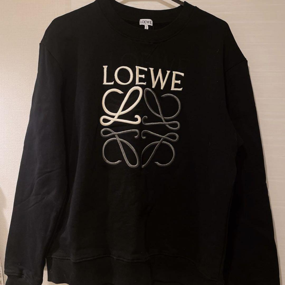 ロエベ LOEWE ブラック スウェット トレーナー ロゴ アナグラム