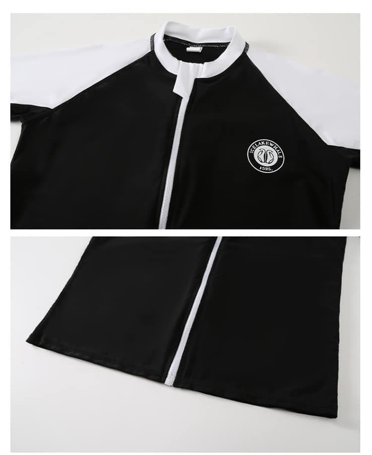 M 使える ラッシュガード 黒 白 モノトーン 5点セット 日焼け