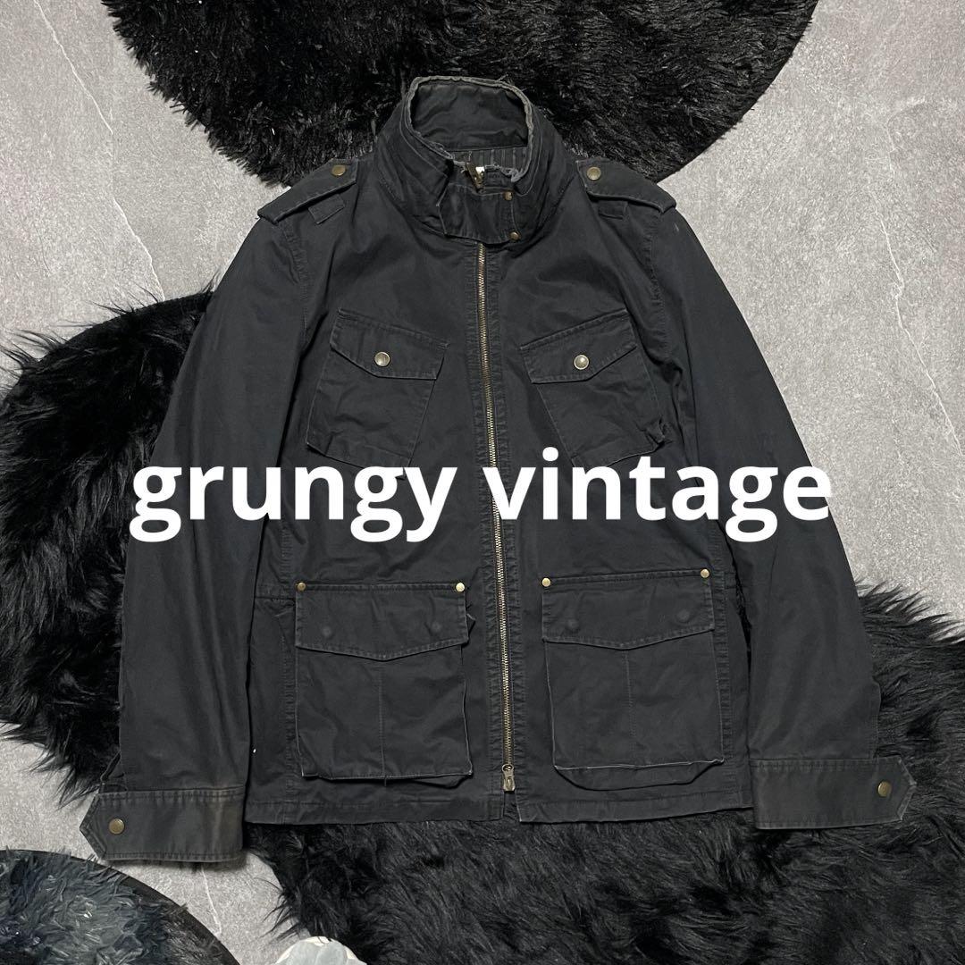 grungy y2k ダブルジップジャケット vintageさジャケット 古着