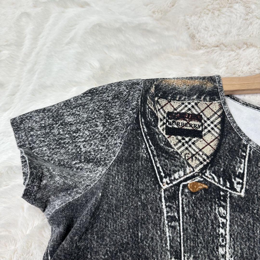 ✨美品✨BURBERRY LONDON デニム風プリントTシャツ 2 M
