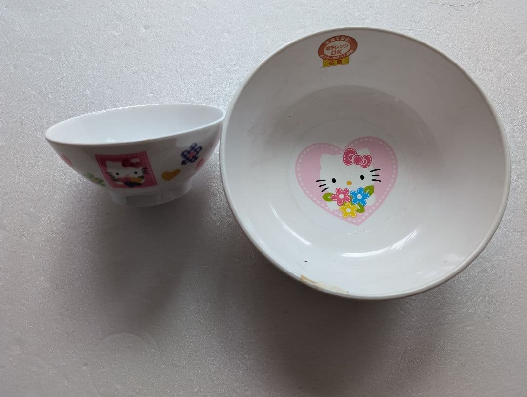 ハローキティ 茶碗 丼ぶり セットやや傷や汚れあり