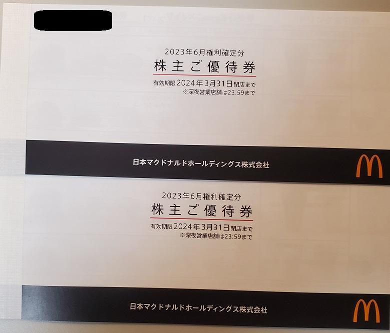 マクドナルド 　株主優待券2冊