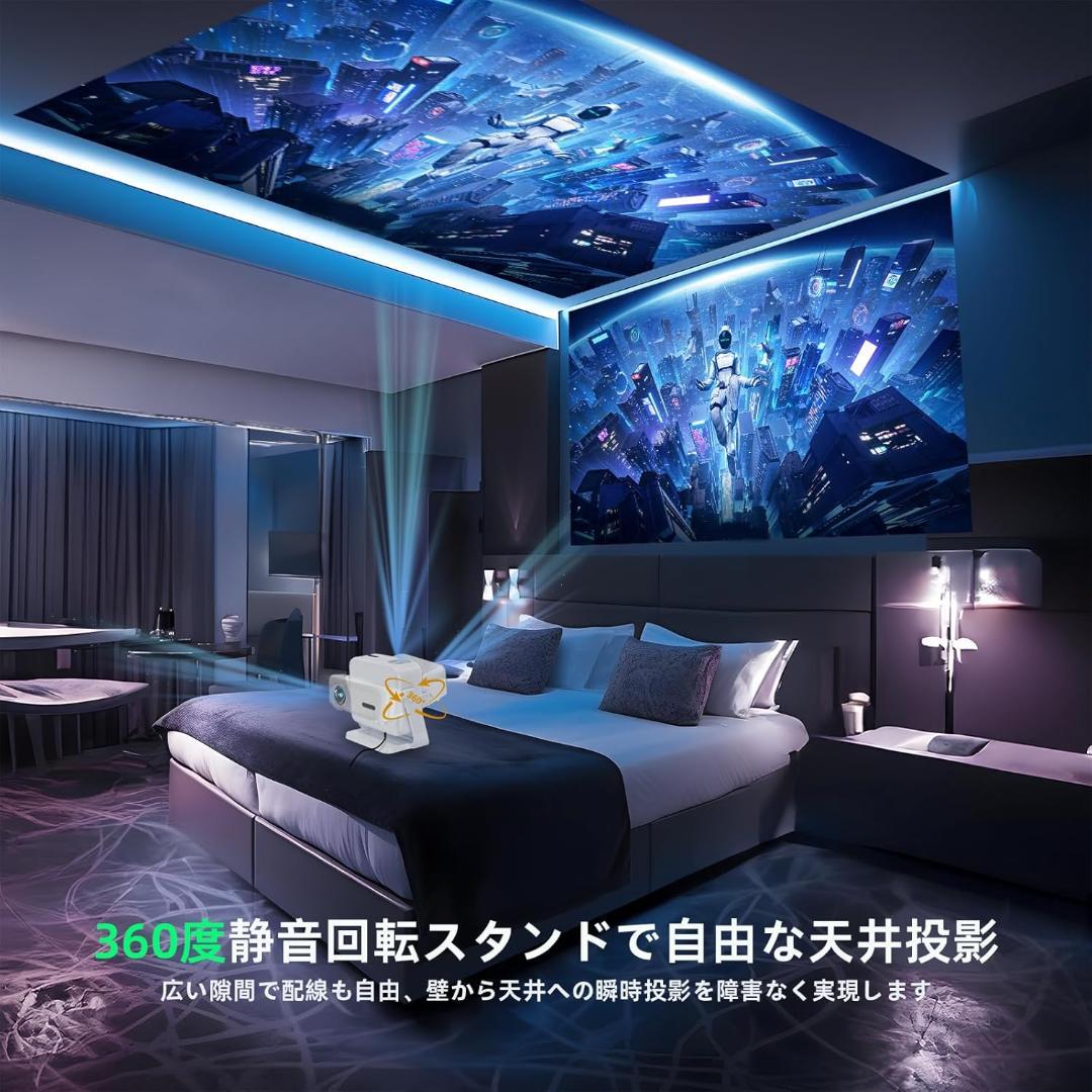 Lisowod ミニビデオプロジェクター ホワイト