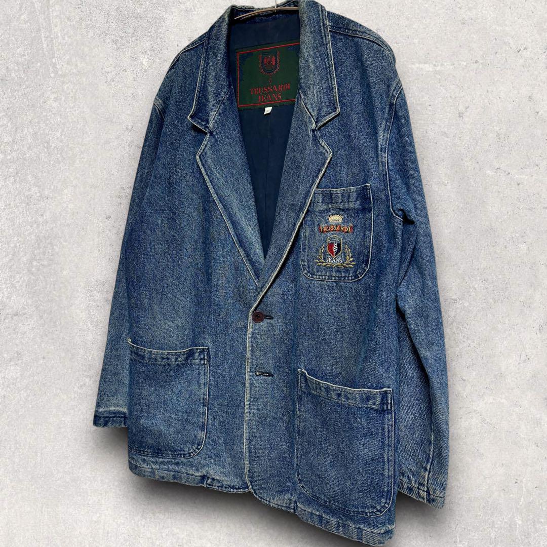 80's old トラサルディ TRUSSARDI イタリア製 デニムジャケット