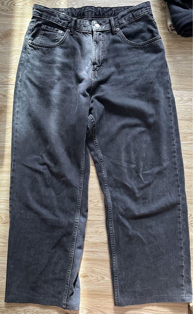 裾上げ済み)ZARA buggy fit pantsバギーデニム42 黒 - メルカリ