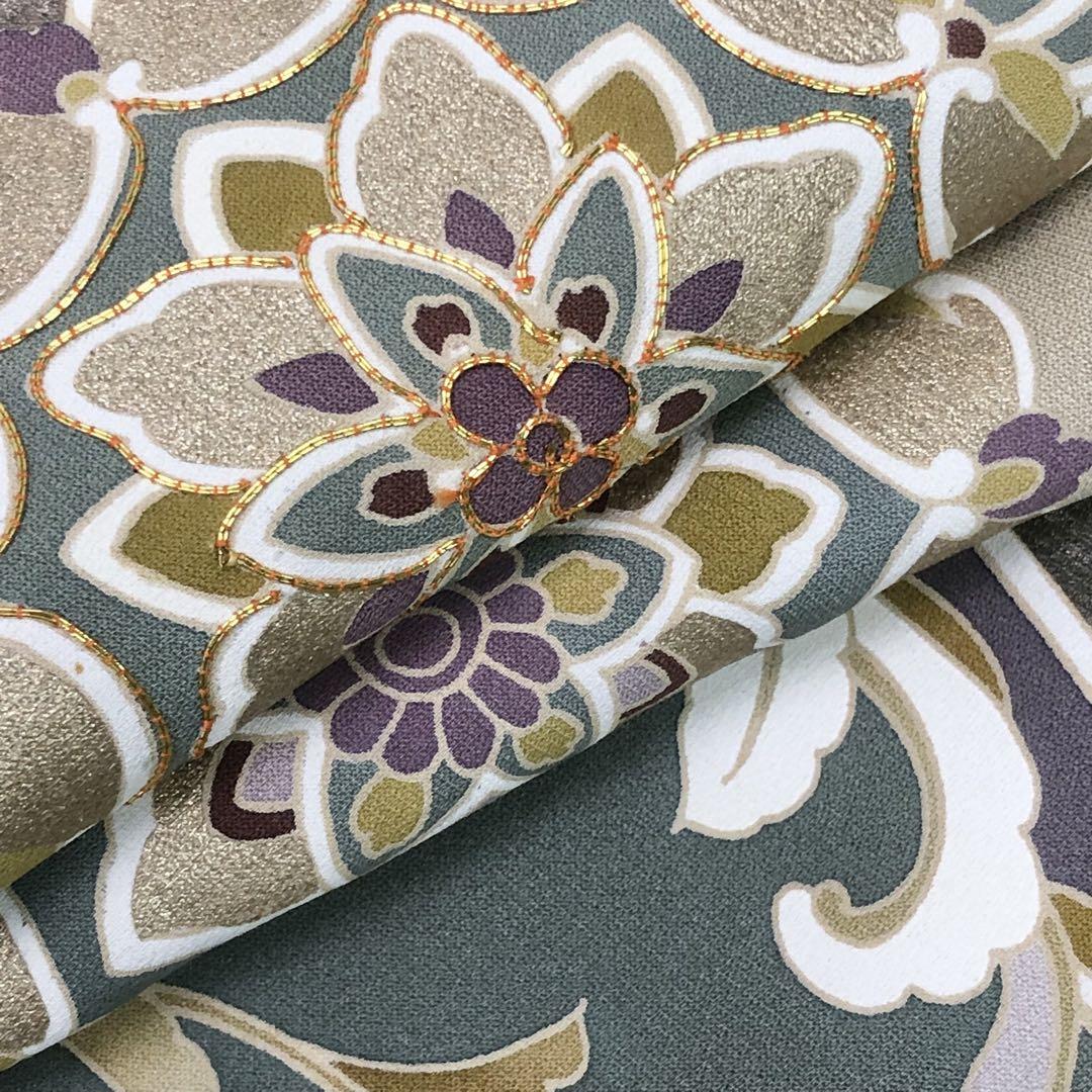 MK-1347 色留袖 華模様 花唐草 ヱ霞 金駒刺繍
