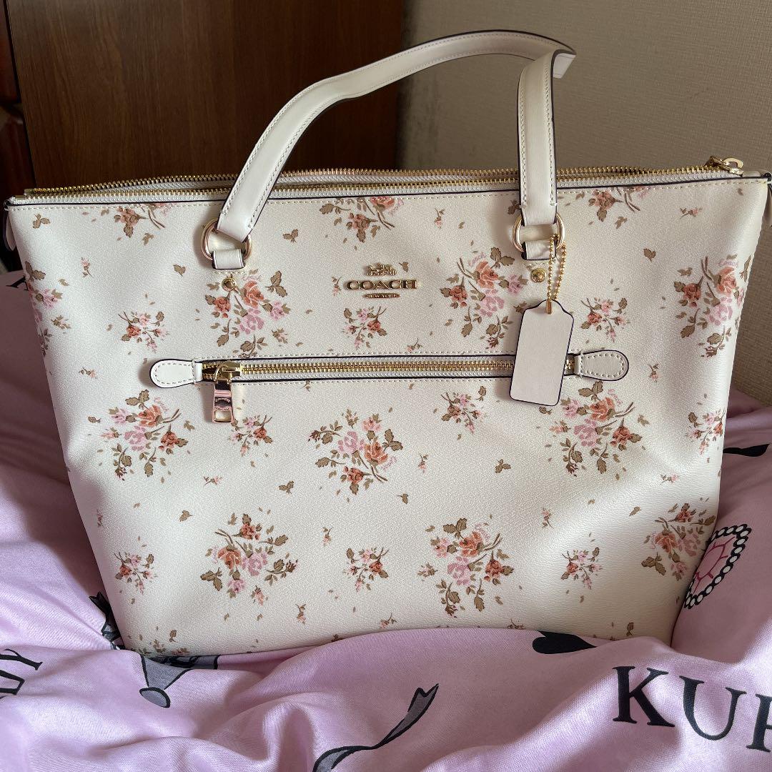 ホワイト系堅実な究極の 新品希少coach コーチ トートバッグ花柄 トートバッグ バッグホワイト系 9 395 Laeknavaktin Is