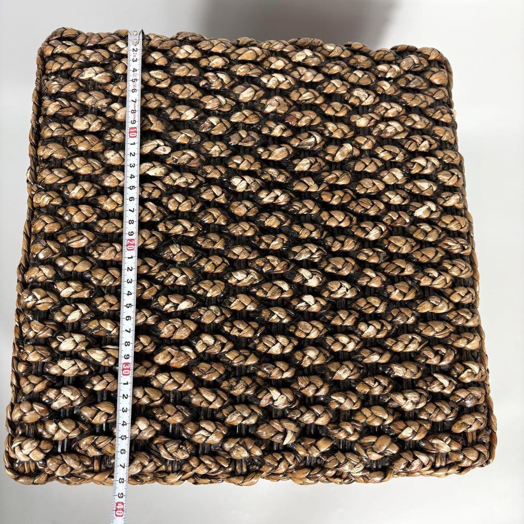 【良品】 ウォーターヒヤシンス キューブスツール アジアン家具 モダンアジアン