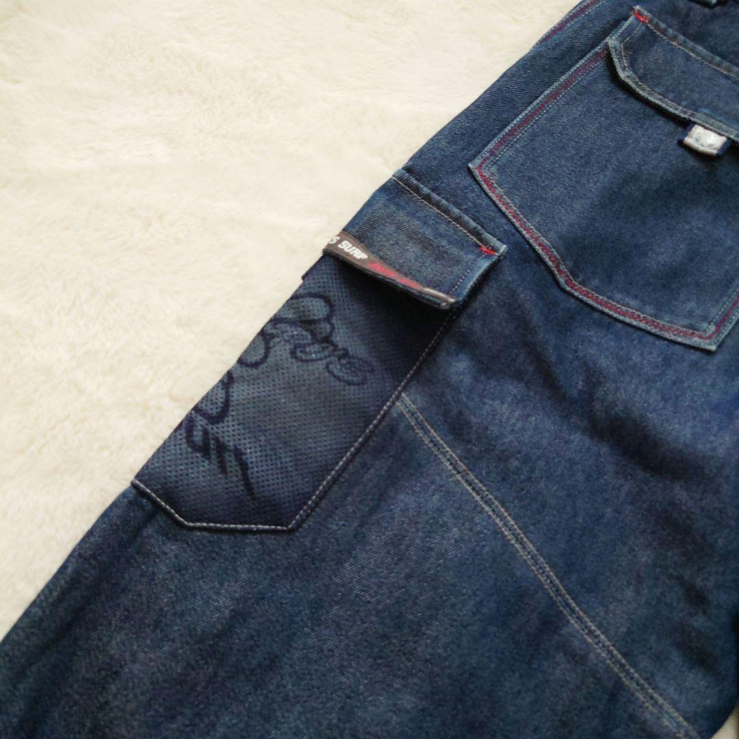 00s Pj's Surf シャイニーデニム ブラック バギー カーゴ 極太 90s PJ'S SURF 光沢 シャイニー カーゴデニム B系 RAP