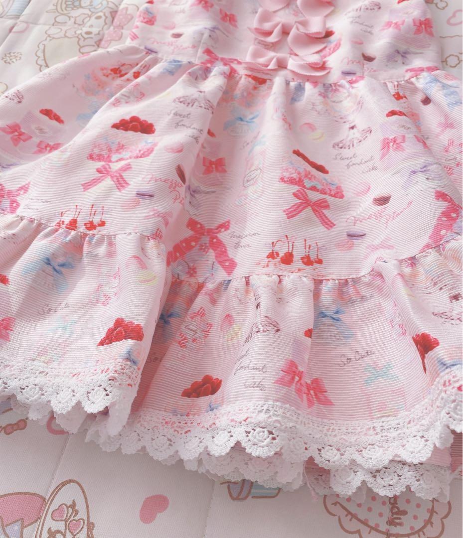 着画あり♡メゾピアノ♡シュガーケーキワンピ