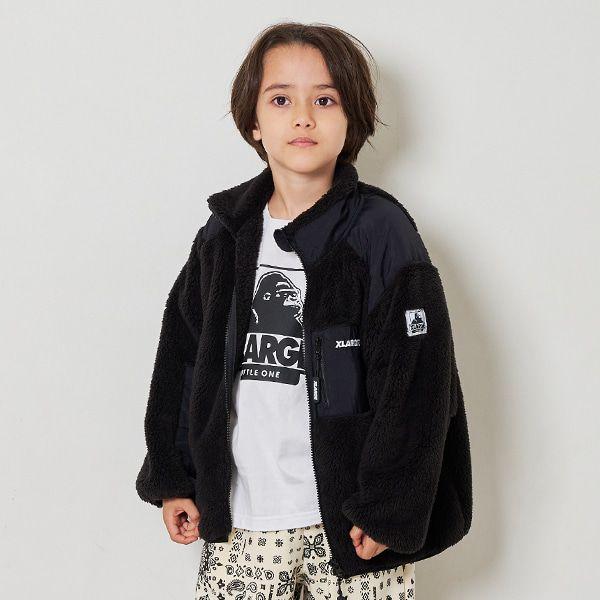 新品XLARGE KIDSエクストララージ　フラッフィーブルゾン　ジャケット長袖