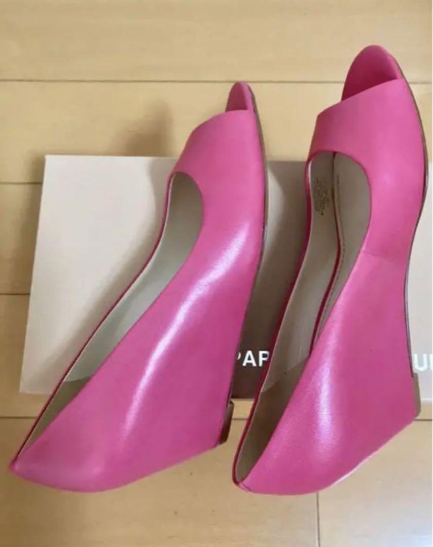 再値下げ❗️大人気❣️ NINE WEST パンプス 7M本革 ピンク色